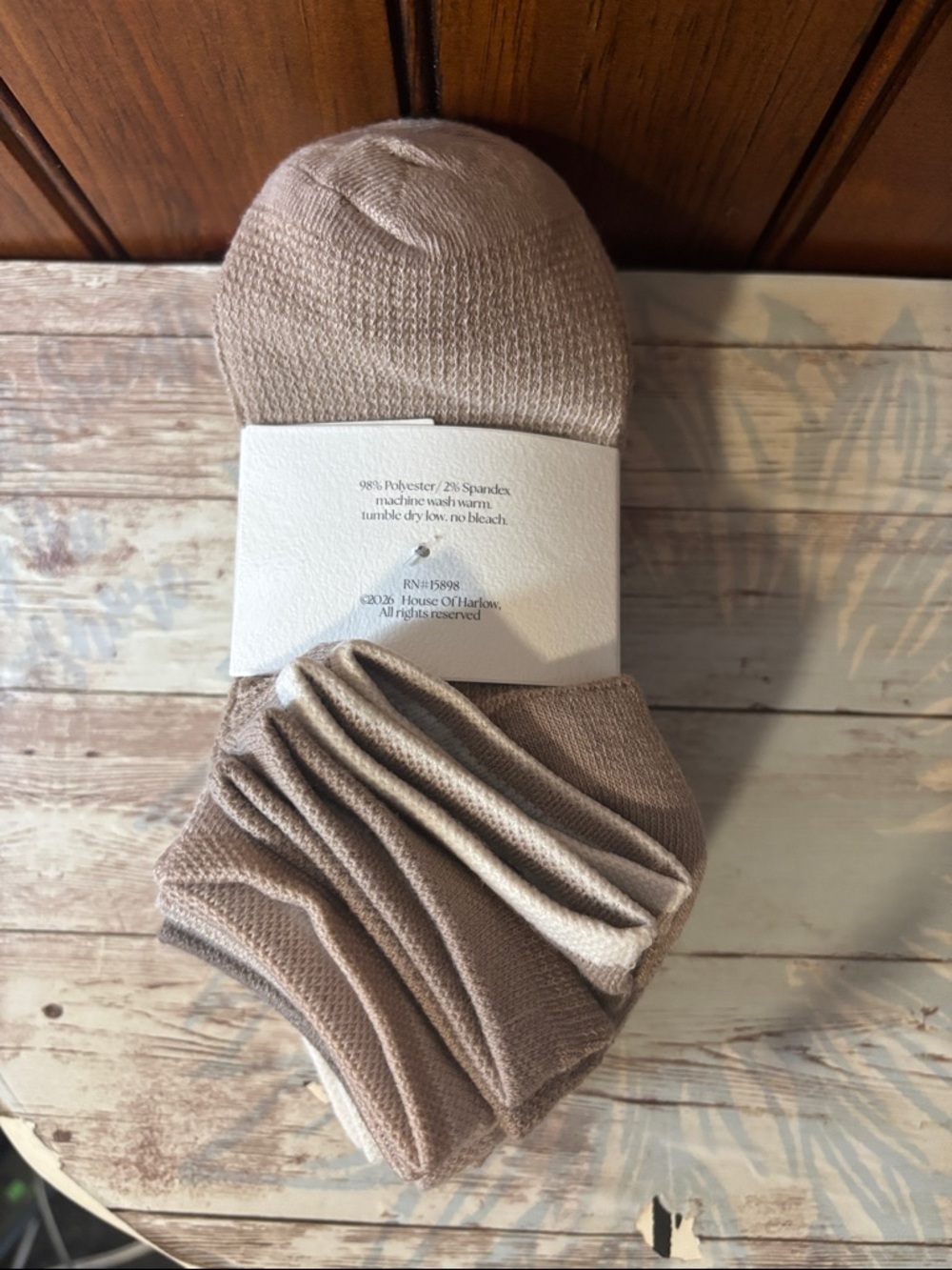 House of Harlow 1960 Low-Cut Socks in Cream - Picture 2 of 3